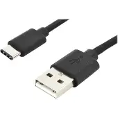 Digitus AK-300154-018-S USB-kabel USB 2.0 USB-C stekker, USB-A stekker 1.80 m Zwart Afgeschermd