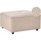 Beliani AXEBO - Ottomaan - Beige - Bouclé