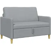 vidaXL Sofa met Opbergruimte Lichtgrijs 122 x 78 x 87 cm Polyester