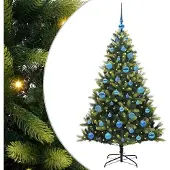 vidaXL Kunstmatige Gehingde Kerstboom 150 LEDs Groen 150 cm PVC en PE