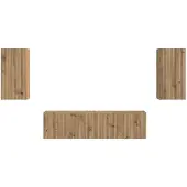 vidaXL Tv-meubelset 4 pcs Artisan Eiken Bewerkt hout