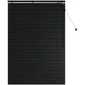 vidaXL Venetiaanse jaloezie Zwart 115 x 160 cm 35 mm