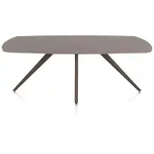 Xooon Saluti Esstisch oval 210 x 105 cm 4-Fuß-Gestell HPL