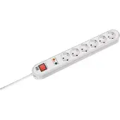 Bachmann Smart Tafelcontactdoos 6x230V Overspanningsbeveiliging 1,5m (Europese Stekkerdoos) - 381.2501K