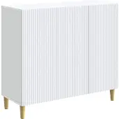 vidaXL Dressoir, wit, 89 x 34,5 x 80 cm, houtvezel