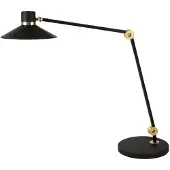 FABAS LUCE LED-bureaulamp Panarea, dimbaar, zwart, Werkkamer / Kantoor, metaal, Modern, LED bureaulamp