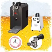 Ich-zapfe Compleet set JET 30 biertap bierkoffer doorstroomkoeler 35 L/h