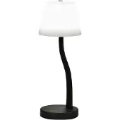 FABAS LUCE Tafellamp, LED tafellamp Ibla Ø120mm 9W warm wit zwart dimbaar (750 lm)