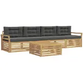 Syfax Buiten bankenset 5 pcs Wit en antracietkleurig