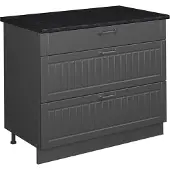 Vicco Keukenonderkast Fame-Line, Donkergrijs/Antraciet, 100 cm, WB Antraciet