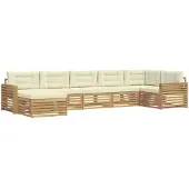 Syfax Buiten bankenset met kussen 7 pcs Wit en crèmekleurig