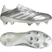 Adidas Copa Pure IV Elite IJzeren-Nop Voetbalschoenen (SG) Zilver Wit Donkergrijs