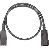 Bachmann verlengkabel H05VV-F 3G1,0 mm², Lengte: 0,75 m, C13/C14 zwart
