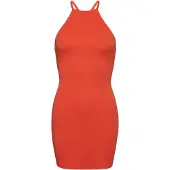 Superdry Strappy Racer Mini-jurk van Jersey Oranje Grootte: 40