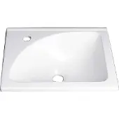 Aqualine Kunstmarmeren meubelwastafel, 40x32cm, wit