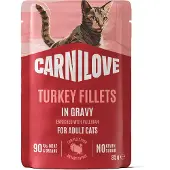 Carnilove pouch turkey / valerian in gravy kattenvoer 24x85 gr