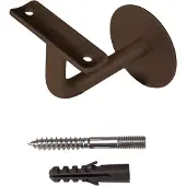 HDD pro Leuninghouder Haak Rond Mat Brons