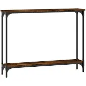 vidaXL Wandtafel 100x22,5x75 cm bewerkt hout gerookt eikenkleurig