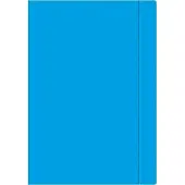 Interdruk Papieren A4 map met elastiek, fluorescerend blauw