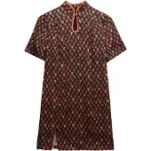 Superdry Jurk geel / rood / zwart