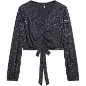 Superdry Blouse 'Vintage' navy / lichtgrijs