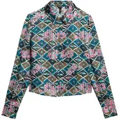 Superdry Dames Veelkleurig overhemd (XS), Casual, Viscose, Lange mouwen W6012006A