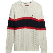 Superdry Trui marine / rood / offwhite