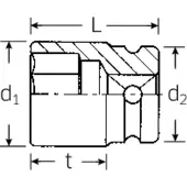 Stahlwille 50 IMP 30 23010030 Zeskant Dopsleutelinzetstuk 1/2 (12,5 mm)