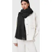 AllSaints Underground Pareo Black Size: OS | Scarves Outlet | Dames | Zwart