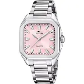 Lotus Heren Zilveren Roze Horloge 18967/3