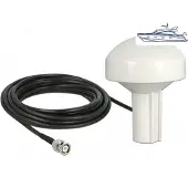 Navilock GNSS GALILEO GPS QZSS Marine Antenna 1575 MHz BNC male 28 dBi directional with connection cable RG-58 U 5 m outdoor white