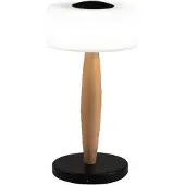 FABAS LUCE LED-tafellamp Elea, dimbaar, hout licht, Woon-/ Eetkamer, Hout, LED tafellamp