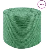 vidaXL Jute Touw 6 mm Groen 100% Tossa jute