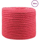 vidaXL Jute Touw 10 mm Rood 100% Tossa jute