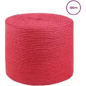 vidaXL 4 mm Rood 100% Tossa jute