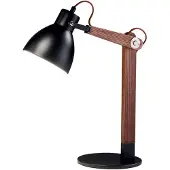 FABAS LUCE Tafellamp Sveva, hout donker, Werkkamer / Kantoor, Hout, Modern, tafellamp