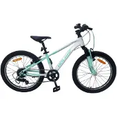 Volare Boost Kinderfiets - 24 inch - Wit/Mintgroen - 21 Speed
