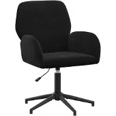 vidaXL Draaistoel fluweel 54 x 55 x 90 cm Zwart