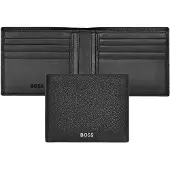 BOSS Leren Kaarthoes Classic Grained Card Case Black Zwart