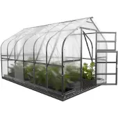 BAUMERA KLASIKA Standaard Tuinkas - 2,5 m x 4 m - 6mm Dikte - Kweekkas - Polycarbonaat afdekking - 2 Automatisch openende daken