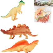 Dino World , Dinosaurus, 27 cm, 3 Stuks.