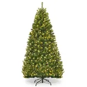 Costway Kerstboom - 11 Led Standen - PVC Takken - 180cm