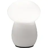FABAS LUCE Tafellamp Freddy, wit / opaal, Woon-/ Eetkamer, Glas, Tafellamp