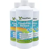 Famiflora PowerFloc Xtreme (Crystalclar) vloeibaar 3x 1L - Zet troebel water om in kristalhelder water zodat zwemmen weer plezierig wordt