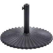Beliani CAREZZA - Parasolvoet - Zwart - Staal