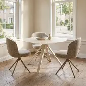 Giga Meubel Eettafel Lita Wit Glas Rond 120cm