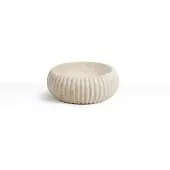 Loutro Agora waskom rond 40cm marmer beige