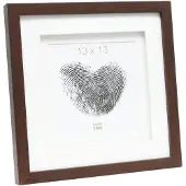 Deknudt Frames fotolijst S65KQ1 - bruin met passe-partout - foto 13x13