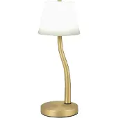 FABAS LUCE Tafellamp, LED tafellamp Ibla Ø120mm 9W warm wit messing dimbaar (750 lm)
