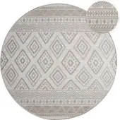 Tapis.fr Binnen- en buitenkleed Verona beige 80 cm rond